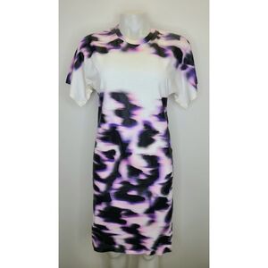 Balenciaga T's T-Shirt Dress Psychedelic Camo Print White Purple Black Small